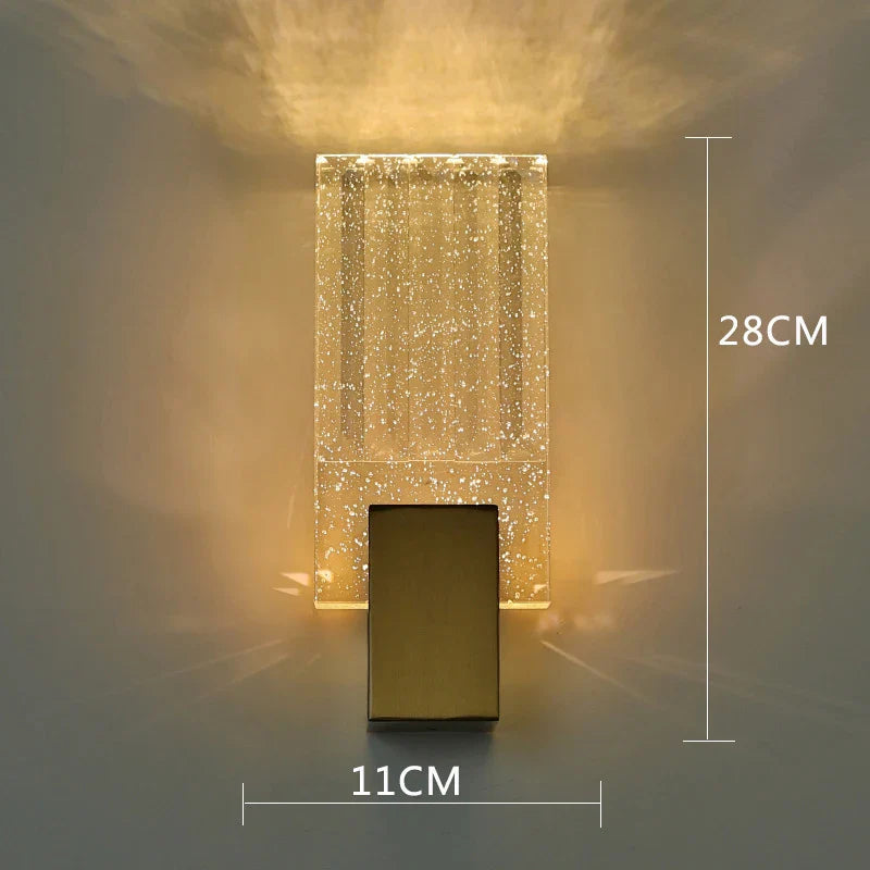 DecorBites™ Bubble Crystal LED Wall Sconces for Bathroom Dresser Living Room Bedroom Mirrors