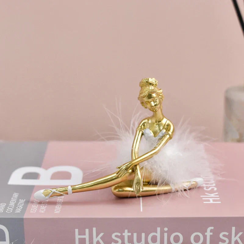 DecorBites™ Ballet Girl Resin Figurine - Nordic Luxury Desktop Decoration and Birthday Gift