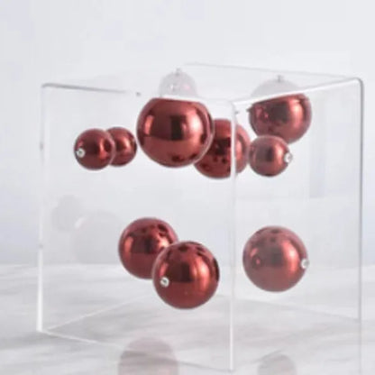 DecorBites™ Abstract Metal Ball Artworks in Transparent Acrylic Container Boxes