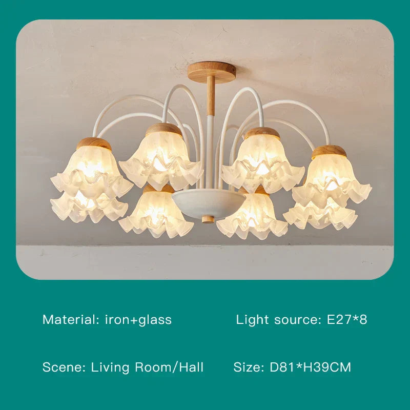 DecorBites™ 2024 Modern Green White Chandelier Ceiling Hanging Lamp for Living Room Dining Bedroom