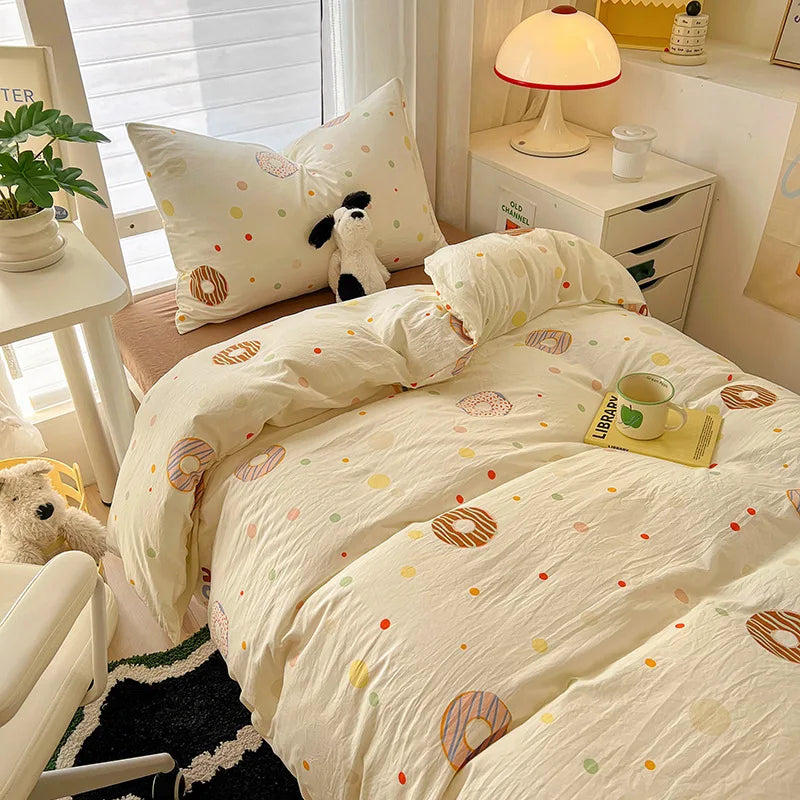 DecorBites™ Cartoon Style Cotton Printed Bedding Sets in Single/Double Size