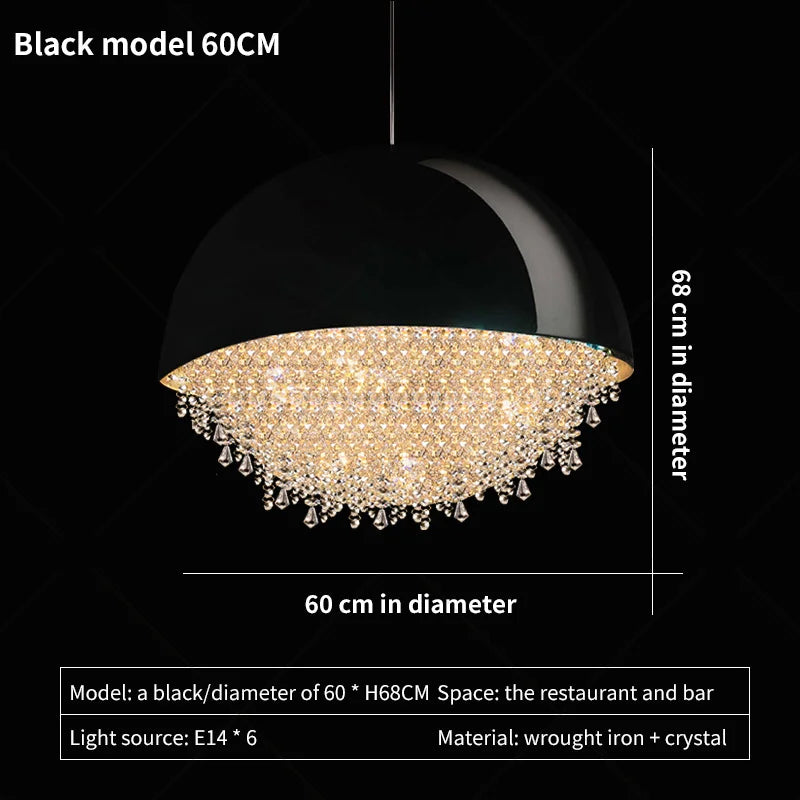 DecorBites™ Crystal Chandelier: Nordic Luxury Lighting for Living Room, Bedroom, and Dining Area