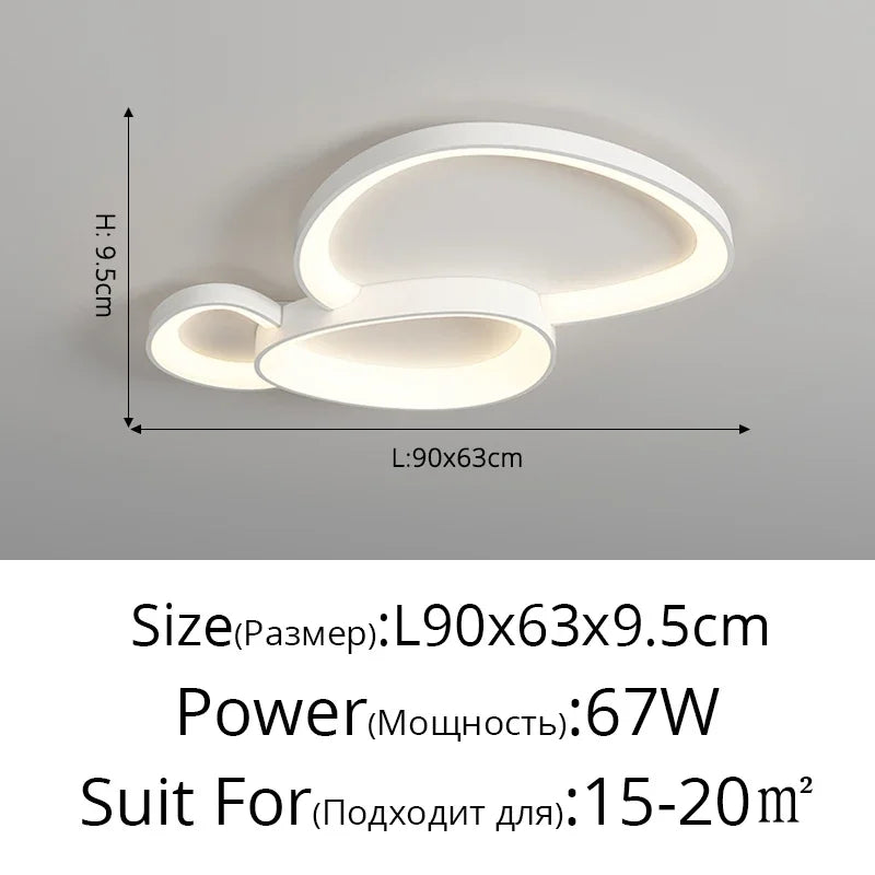 ™ LED Ceiling Chandelier Lights with Remote Control for Living Room, Bedroom, Dining Room