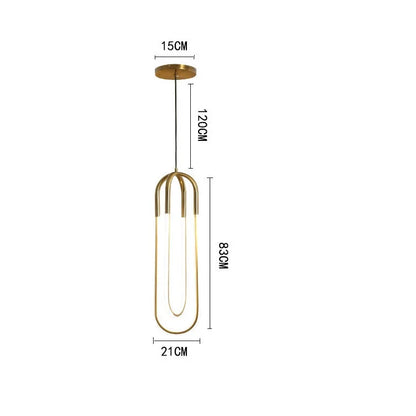 DecorBites™ LED U-shaped Bar Chandelier for Dining Living Bedroom - Nordic Minimalist Style