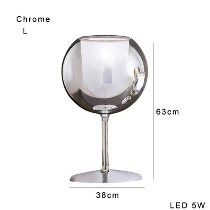 DecorBites™ Gold Chrome Glass Table Decor Lamp for Luxury Living Room, Villa, Store, Cafe