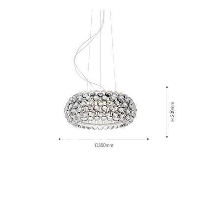 DecorBites™ Acrylic RS7 Bulb Pendant Lights Caboche Dia35/50/65CM Clear Gold Lamp
