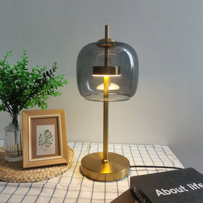 DecorBites™ Glass Table Lamp: Modern Nordic Design for Bedroom Living Room Decor