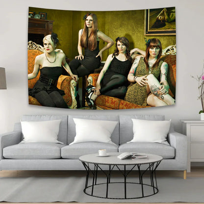 DecorBites™ Kitties Tapestry Wall Art Poster for Music Lovers & Boho Home Decor