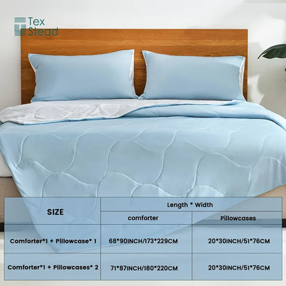 DecorBites™ Cooling Comforter: Reversible All Season Down Alternative Duvet - Ideal for Hot Sleepers