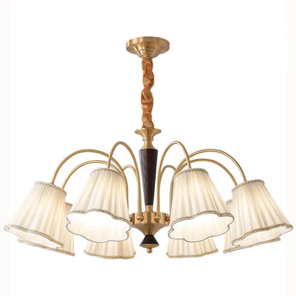 DecorBites™ Antique Copper Chandelier for Retro American Country Living Room and Dining Room
