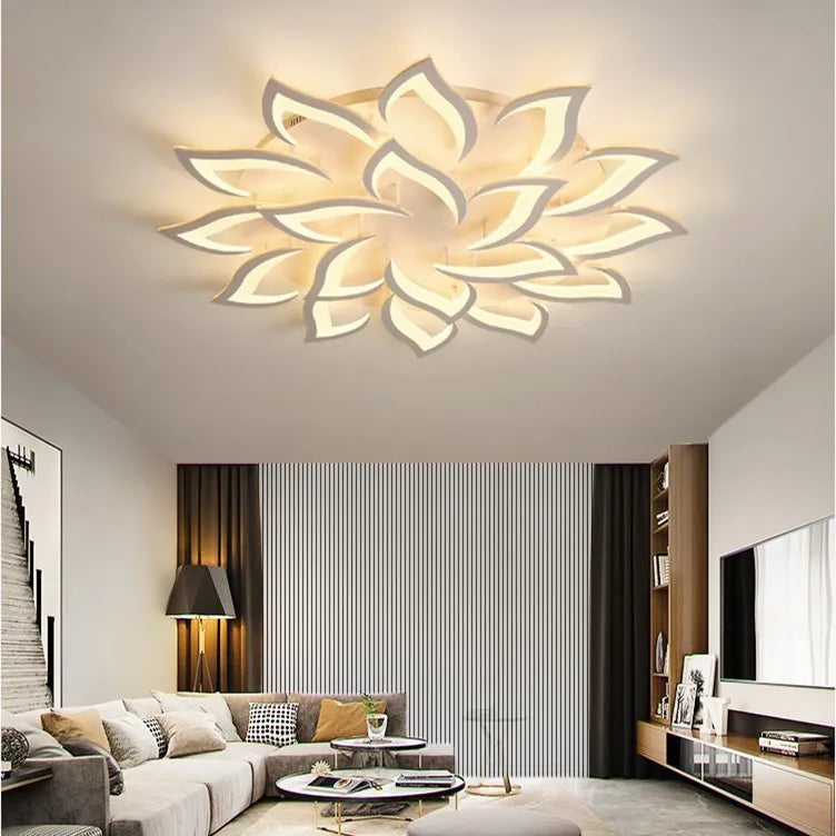 ™ Lotus Chandelier: Modern LED Ceiling Light Fixture for Home, Living Room, Bedroom.