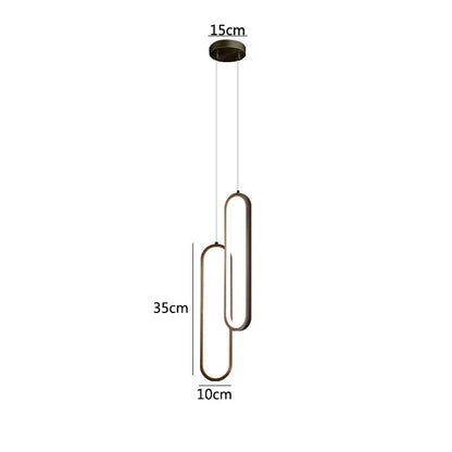 DecorBites™ Black LED Pendant Light: Elegant Bedroom Hanging Lamp, Small Chandelier