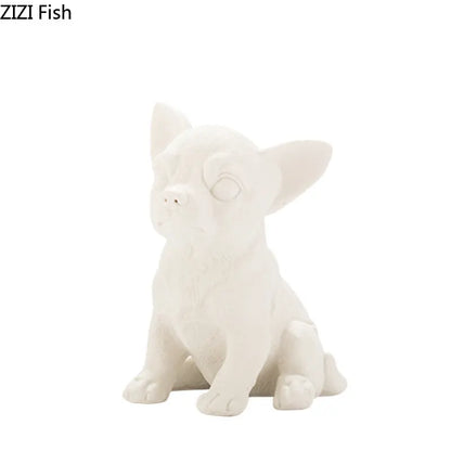 DecorBites™ French Bulldog Ceramic Sculpture Miniature Figurine Desk Decoration Ornament