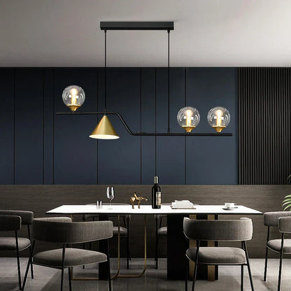 DecorBites™ Linear Hanging Lamp Minimalist Chandelier Modern Nordic Dining Table Lantern