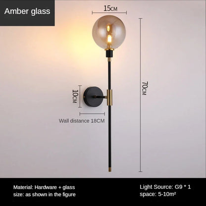 DecorBites™ Glass Ball LED Wall Light for Home Decor and Lighting Ambiance