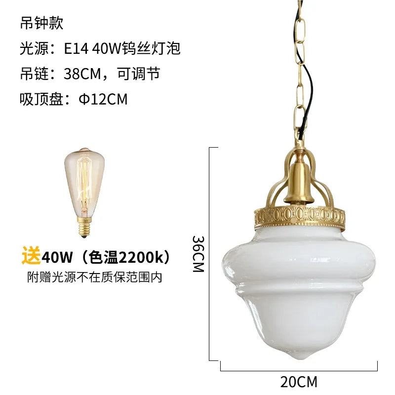 DecorBites™ Gold Lustre Glass Pendant Light LED E14 for Restaurant Bar Bedroom
