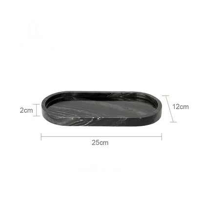 DecorBites™ Calacatta Marble Vanity Tray for Perfume Candles Jewelry Luxury Home Decor