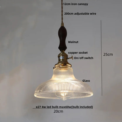 DecorBites™ Clear Glass LED Pendant Lights for Home Decor and Lighting