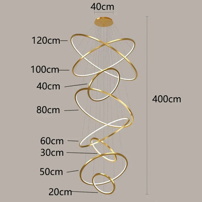 DecorBites™ Nordic Home Decor Stair Chandelier Living Room Bedroom Dining Room Lighting
