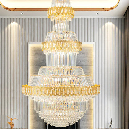 DecorBites™ Crystal Chandelier: Villa High Living Room Luxury Lighting