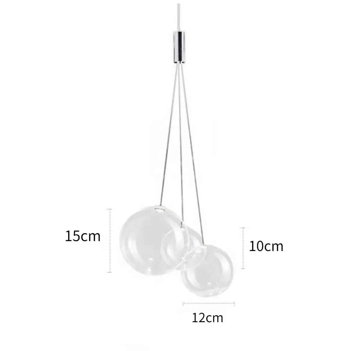 DecorBites™ Glass Ball Pendant Lamp: Modern Kitchen Dining Room Hanging Light.