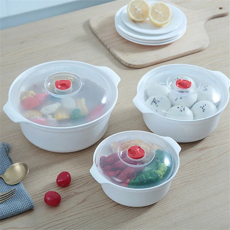DecorBites™ Kitchen Microwave Steamer Pot for Soup Dumplings and Rice