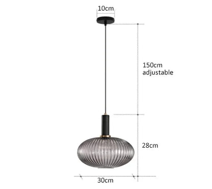 DecorBites™ Colorful Glass Pendant Lights Living Room Bedside Lamp LED Hanging Lighting