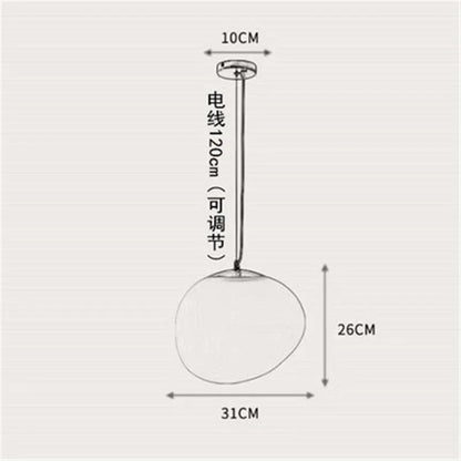 DecorBites™ Gregg Glass Pendant Light, Modern LED Hanging Lamp for Dining Kitchen Loft