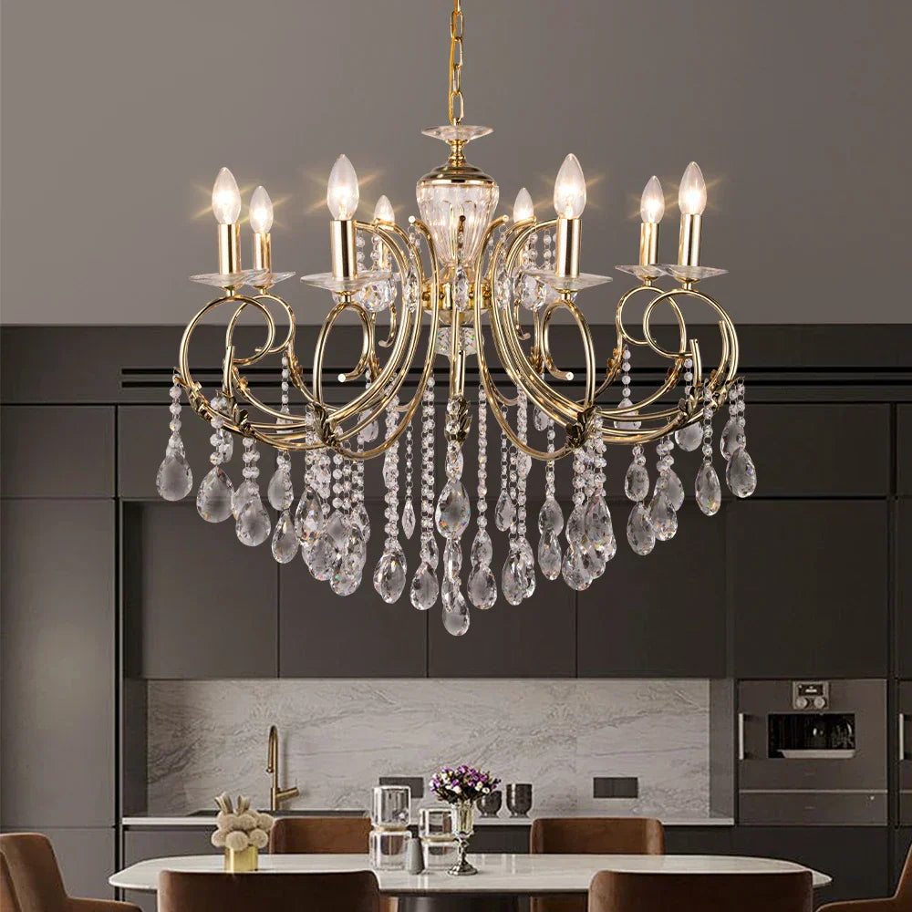 DecorBites™ Crystal Chandelier Gold Chrom Nordic LED Luxury Lighting