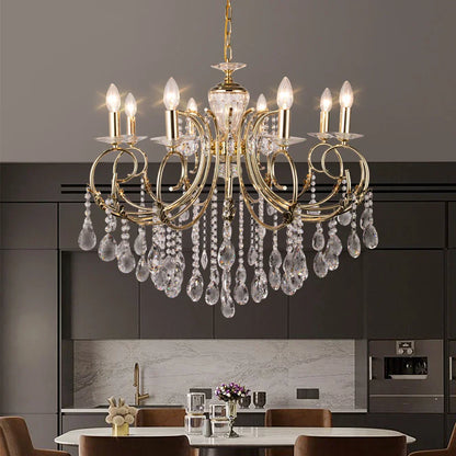 DecorBites™ Crystal Chandelier Gold Chrom Nordic LED Luxury Lighting