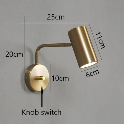 DecorBites™ LED Rotatable Wall Lamps Black Gold White Sconce