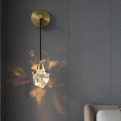 DecorBites™ Crystal Wall Sconce Light - Modern Golden Nordic LED Fixture for Living Room