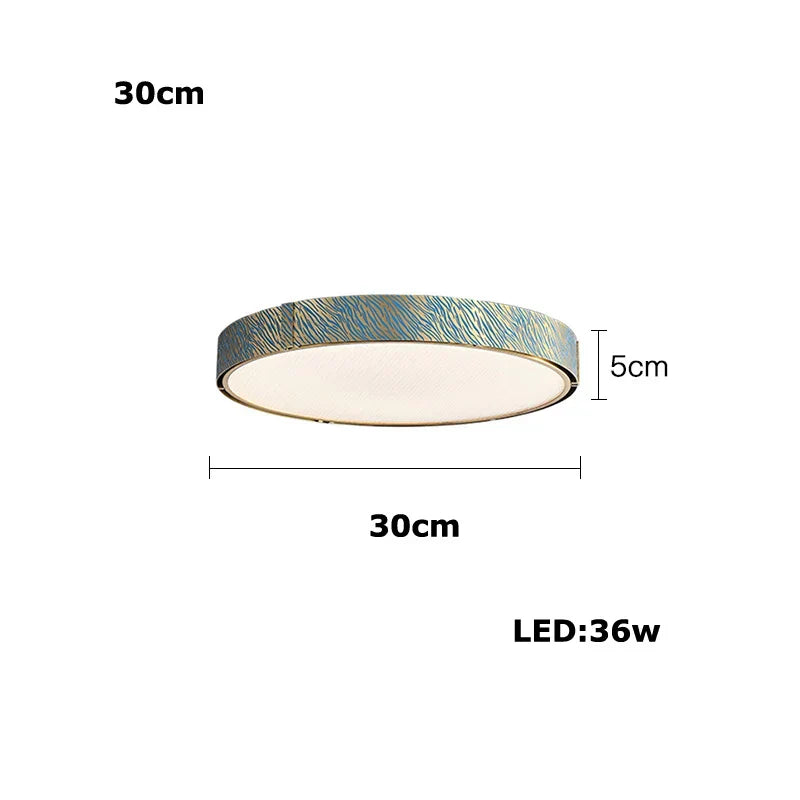 DecorBites™ Blue Copper Crystal LED Ceiling Chandelier for Dinning Room