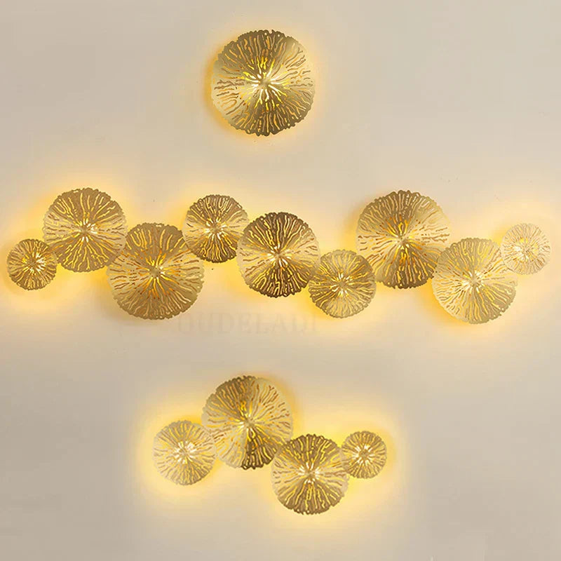 DecorBites™ Lotus Leaf LED Wall Sconce - Copper Industrial Luminaire