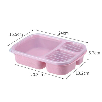 DecorBites™ Kids' Wheat Straw Bento Box Set with Lunch Bag