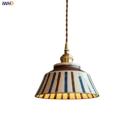 DecorBites™ Coloured Glaze Pendant Light LED Hanging Lamp for Home Dining Living Room