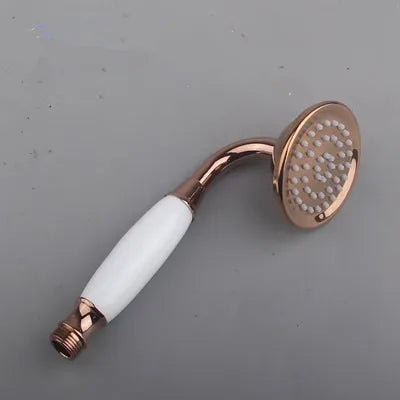 DecorBites™ Antique Gold Handheld Shower Head with Holder and Plumbing Hose