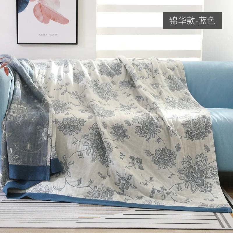 DecorBites™ Cotton Gauze Geometry Summer Blanket