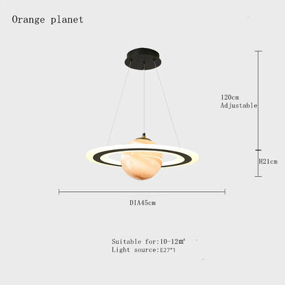 DecorBites™ LED Acrylic Planet Pendant Light: Children Room Star Chandeliers for Living Room Bedroom