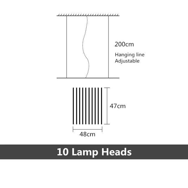 DecorBites™ LED Wave Pendant Chandeliers for Living Dining Room Restaurant