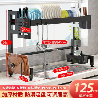 ™ Kitchen Sink Dish Drying Rack Cutlery Organizer Shelf Counter Storage