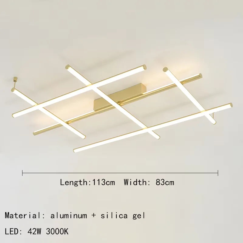 DecorBites™ LED Linear Ceiling Chandelier Italian Designer Luxury Dining Room Chandelier