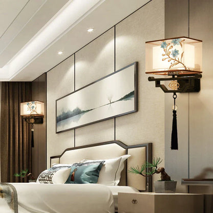 DecorBites™ Elegant Fabric Wall Lamp for Living Room Bedroom, Modern LED Lighting Fixtures