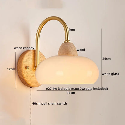 DecorBites™ LED Pull Chain Wall Lights for Bedroom Decor