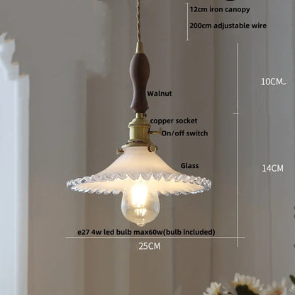 DecorBites™ Green LED Pendant Lights E27 Knob Switch Kitchen Living Room Hanging Lamps