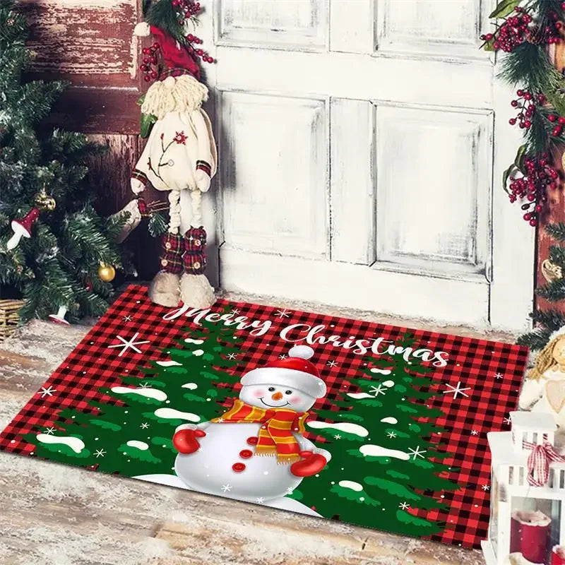 DecorBites™ Christmas Snowman Non-slip Floor Mat