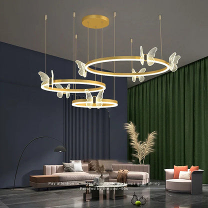 DecorBites™ LED Butterfly Chandelier Pendant Light for Modern Living Room