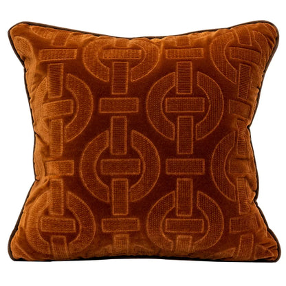 DecorBites™ Lahulpe Navy Blue Velvet Cushion Cover with Constellation Embroidery, 45x45cm