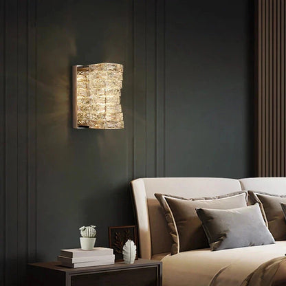 DecorBites™ Contemporary Crystal Wall Sconce for Bedside, Bathroom, Corridor, Aisle, TV Background Lighting
