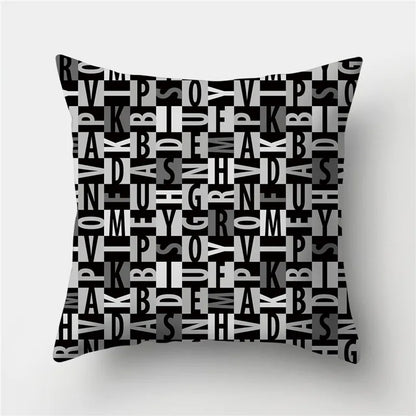 DecorBites™ Geometric Stripes Pillowcase 45x45cm Polyester Cushion Cover for Living Room
